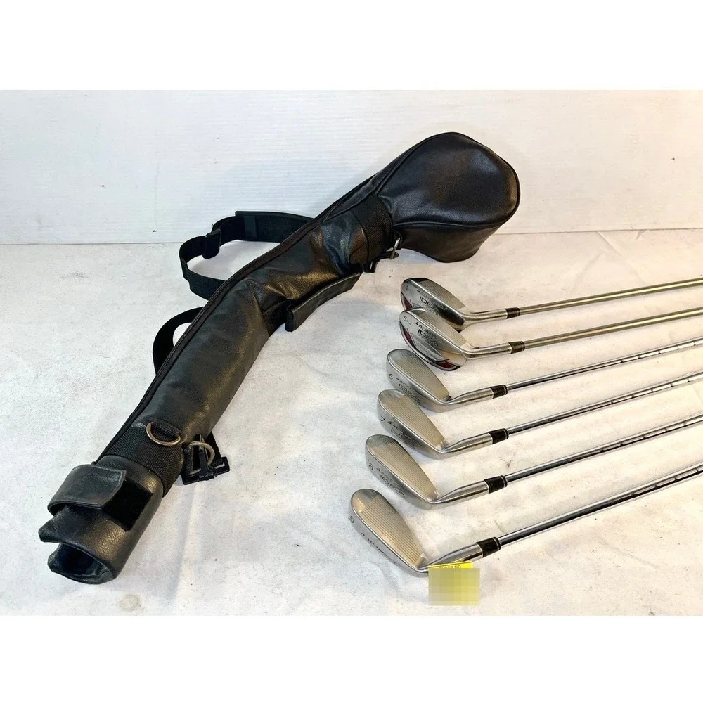 Adams Golf Idea Hybrid Iron Set Mens RH‎ 4-9 Iron Stiff Flex + Caddy Travel Bag